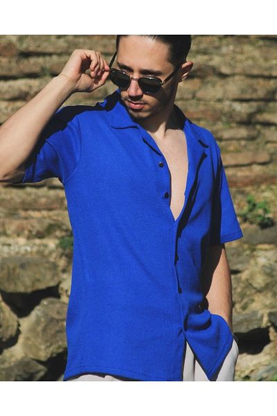 LC Waikiki Lc W 100% Cotton Slim Fit Summer Polo Collar Short Sleeve Stylish Men's Shirt