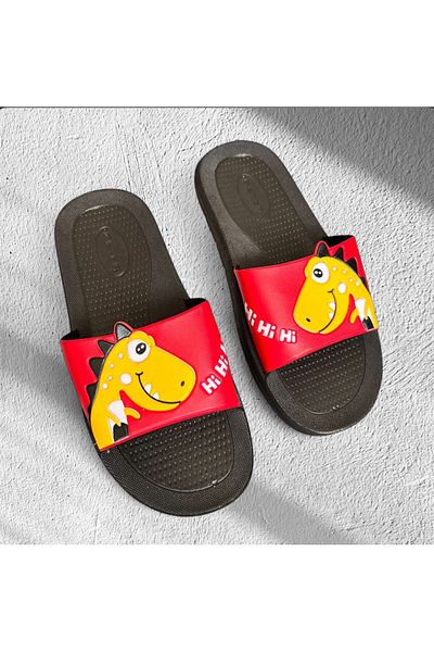 Minamoda Boy's Ball Car Dinosaur Figure Daily Slippers