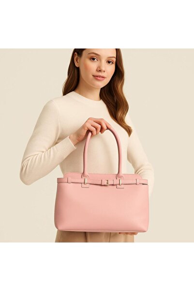 Timeless Kadın El ve Omuz Çantası – Pudra Pembe