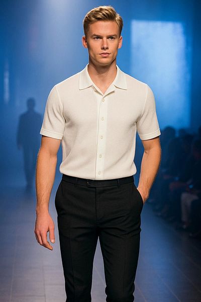 LC Waikiki Lc W Men's Luxury Premium Quality Short Sleeve Shirt Cotton Anti-Sweat Fashionable and Stylish