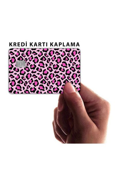 hediyenebak Pink Leopard - Papara, Tosla, Bus Card Covering Sticker for Credit Card