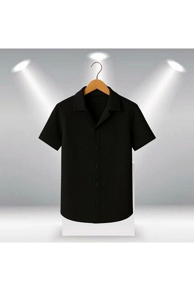 LC Waikiki Lc W 100% Cotton Stylish Premium Quality Men's Short Sleeve Summer Waffle Fabric Shirt