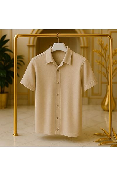LC Waikiki Lc w luxury premium texture special series short sleeve shirt button summer