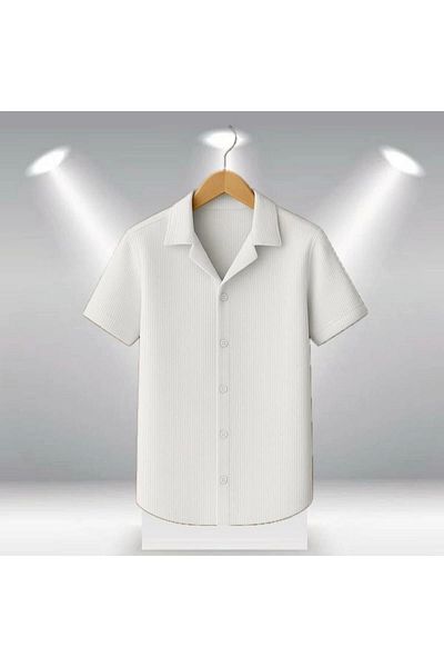 LC Waikiki Lc W 100% Cotton Stylish Premium Quality Men's Short Sleeve Summer Waffle Fabric Shirt