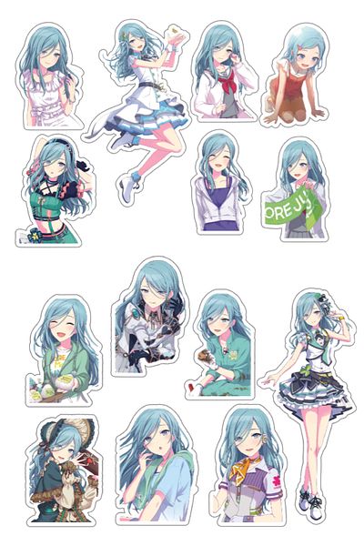 nihonwosekai Hatsune Miku Colorful Project Sekai Anime Sticker Set Pjsekai Hinomori Shizuku