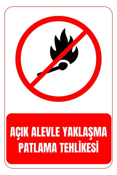 Girl Power 35 X 50 Approach with Open Flame Explosion Hazard Foil Printing Sticker Warning Sign