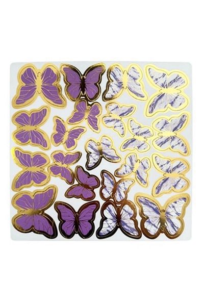 asöy Butterfly Concept Birthday Balloon Chain Butterfly Decoration Ornament 21 Butterfly Ornaments with 40 Balloons