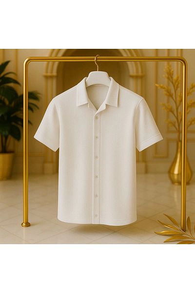 LC Waikiki Lc W Luxury Premium Texture Special Series Short Sleeve Shirt Button Summer
