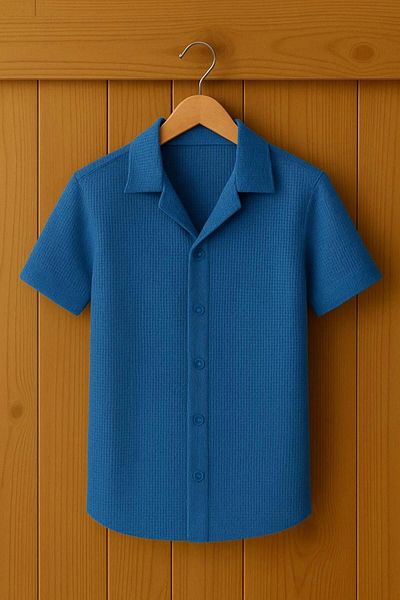 LC Waikiki Lc W Slim Fit Short Sleeve Button Ironing Unwilling Stylish Premium Men's Sports Shirt