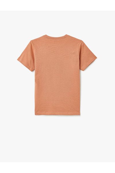 Koton Slogan Printed Crew Neck Short Sleeve Cotton T-Shirt