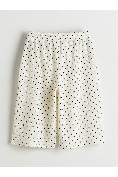 LC Waikiki Polka Dot Girl's Shorts with Elastic Waist