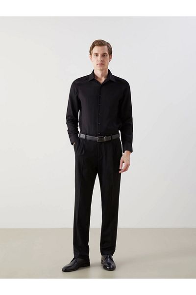 Store Slim Fit Long Sleeve Dobby Men's Shirt