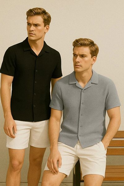 LC Waikiki Lc Waiki New Season Slim Fit Short Sleeve Men's Shirt 2 Pack