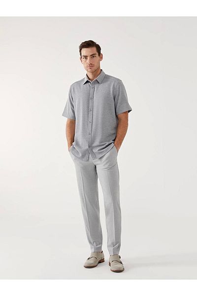Store Southblue Regular Fit Short Sleeve Men's Textured Shirt