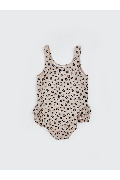 LC Waikiki U Neck Floral Girl's Swimsuit