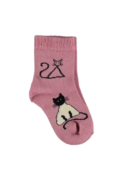 Haye Collection New Cats Age Socket Socks Pink