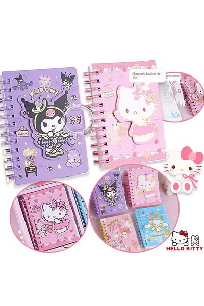 Wolawood Colorful Cartoon Character Notebook Cute Cover Lined Daily Note Memory Souvenir Daily Gift