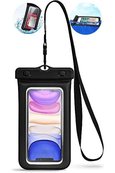 AboutThePerfect Siyah Su Geçirmez Telefon Kılıfı, Balonlu ve Sualtı Kullanımı...