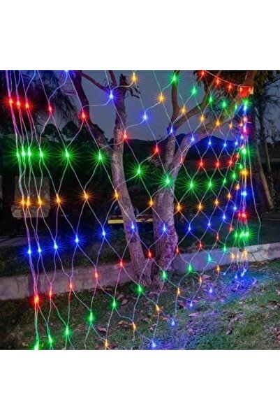 emt pazarlama ® 1x2 Metre Dekoratif File Ağ Perde 192 LED 8 Animasyonlu Farkl...