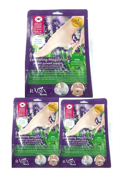 Radix Magic Foot Peeling Socks - 3 Pieces