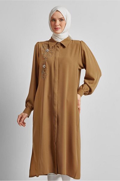Alvina Shirt Collar Tunic Tunic 45372