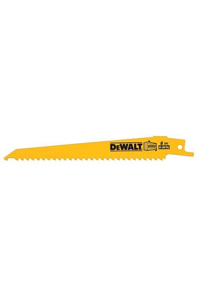 Generic DEWALT 5-Piece Reciprocating General Purpose Blade Yellow and Black 152mm DT2359-QZ