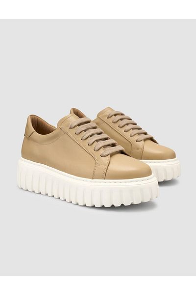 Mona Mae 100% Genuine Leather Mink Women's Sports Shoes