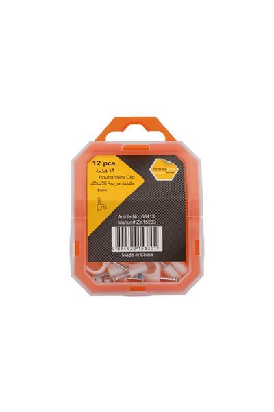 Generic HONEY BEE 12-Piece Sturdy High Quality Plastic Round Wire Clip Set White 8mm ZY15233