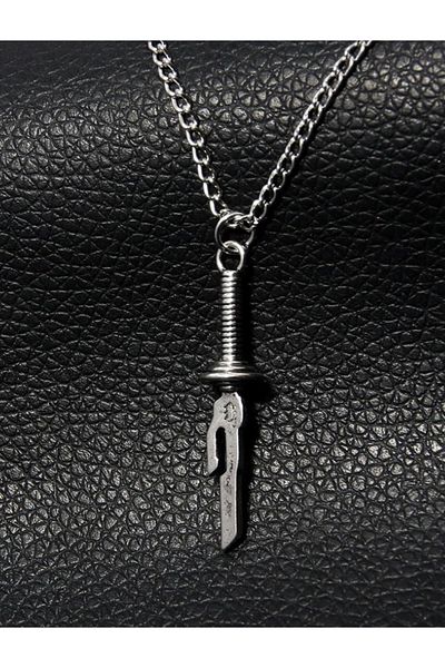 Pop Giyim Silver Anime Jujutsu Kaisen Fushiguro Toji Sword Necklace