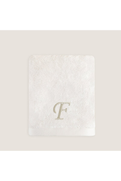 Chakra Μονόχρωμη Κεντημένη Πετσέτα Προσώπου 50x90 εκ. Εκρού