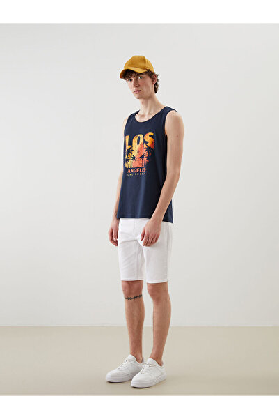 LC Waikiki XSIDE Navy Blue Los Angeles Pánské tričko bez rukávů s potiskem S5...