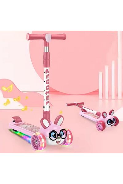 rexa 3 Wheeled Scooter for Kids - Stand & Cruise Child/Toddlers Toy Folding Kick Scooters