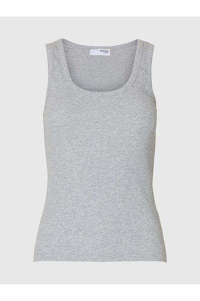 Selected Femme Tanktop Rippmuster Baumwoll