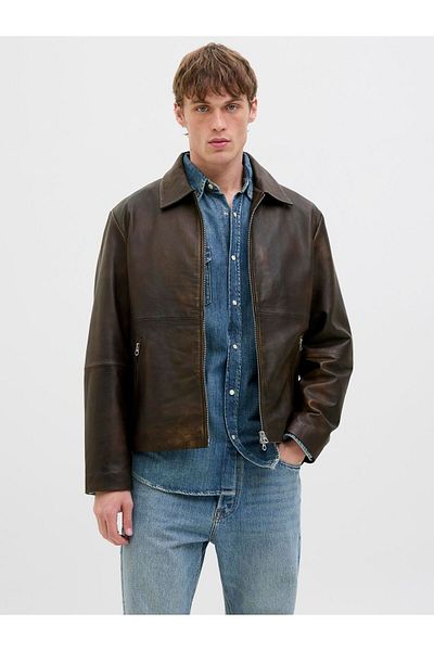Jack & Jones Lederjacke Lederjacke