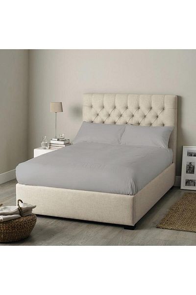 Generic Celia Twin Rectangular Stretchy Fitted Sheet Grey 120x200+30cm
