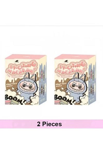 LABUBU 2 Pieces of Labubu Vinyl Face Plush Blind Box Macaron Monster Random Shape in a Box