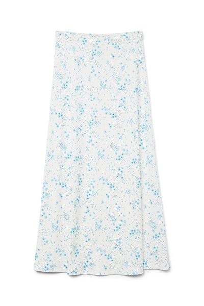 Vero Moda Stufenrock VMSOMYA Hohe Taille Langer Rock