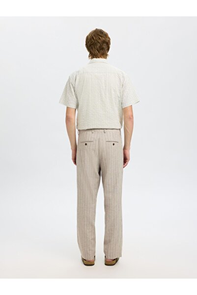 SELECTED Anzughose Leinenmix