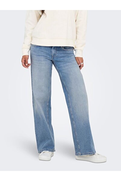 ONLY Jeans mit weitem Bein ONLJUDY-O Niedrige Taille Gerade geschnitten Jeans