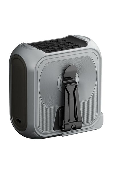 FONIX Portable mini fan, belt clip, ventilation under shirt, premium 10000 mAh, gray