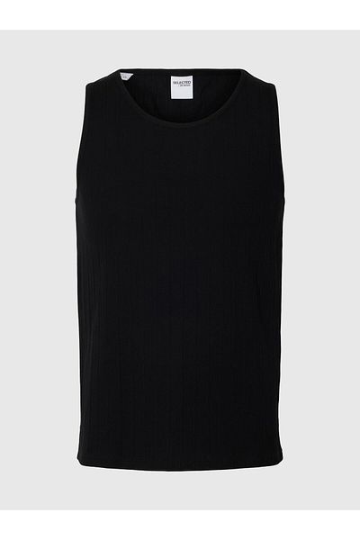 Selected Homme Tanktop Geripptes Baumwoll
