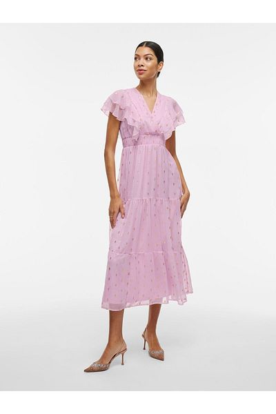 VILA Midikleid V-Ausschnitt