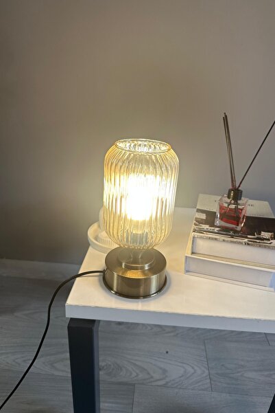 Bamyum Wingmn Cam Bal Rengi Y Piramit Masa Lambası Dekoratif Masaüstü Aydınla...