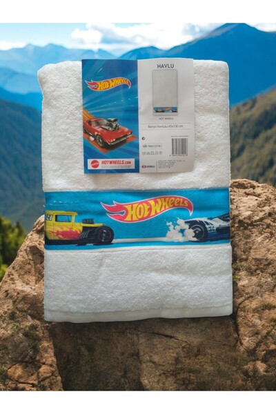 HOT WHEELS 🚗🔥 Ліцензований бавовняний рушник для ванної Hot Wheels – 65x130 см 🔥🚗