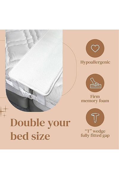 Saharaz Widened bed bridge set, convertible bed type, with buckles, easy to install, 200*30*8cm, for bedroom