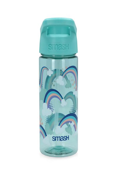Smash Rainbow Printed BPA-Free Plastic Durable Water Bottle Blue