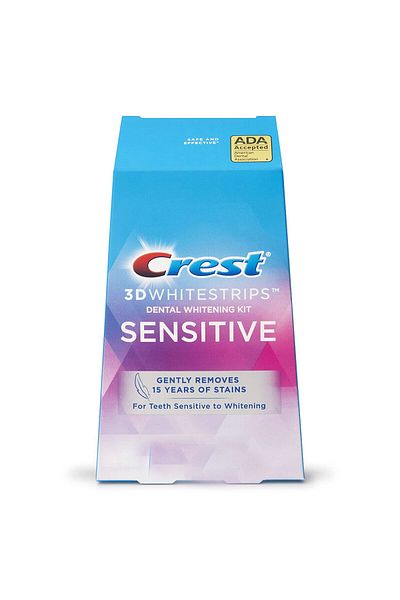 CREST Box 13x Envelopes, Teeth Strips, Crest, 3D White, Sensitive Whitening, 6% Concentration, 13 days