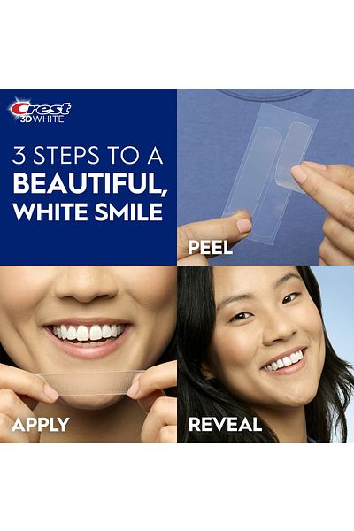 CREST Teeth Whitening Strips, Crest 3D Professional White, 10% Concentration, 1 pouch (2 strips)