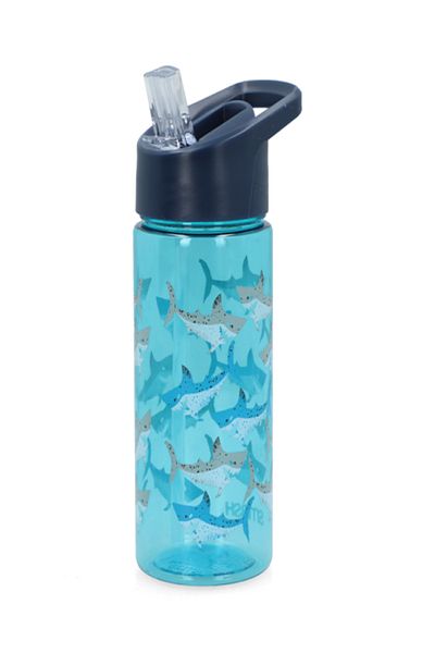 Smash Whale Printed BPA-Free Plastic Durable Water Bottle Blue