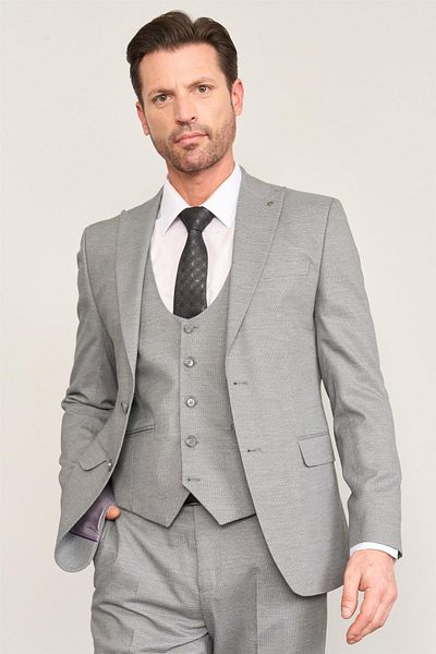 ATLIHAN Kagi Gray Men's Cotton Polyester Sparta Vest Suit